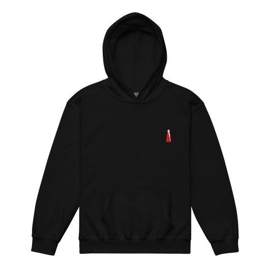 From030 - Kinderhoodie - ZWART/wit