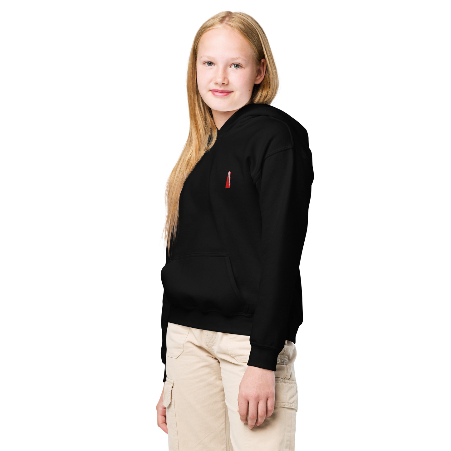 From030 - Kinderhoodie - WIT/zwart
